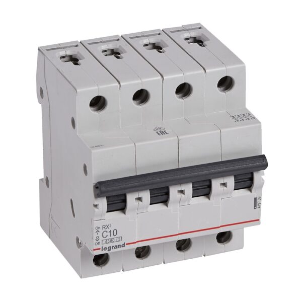 Disjunctor RX3 6000, Legrand 419915, 4P, 10A