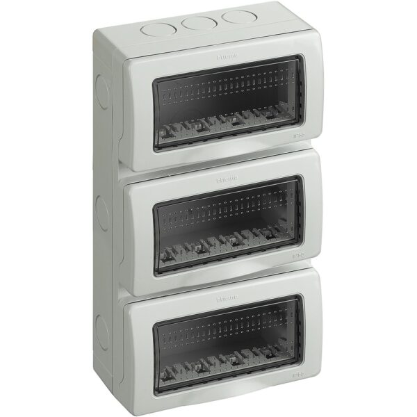 Doză cadru 12 (4+4+4) module Matix Bticino 25512V, montaj aparent, IP55
