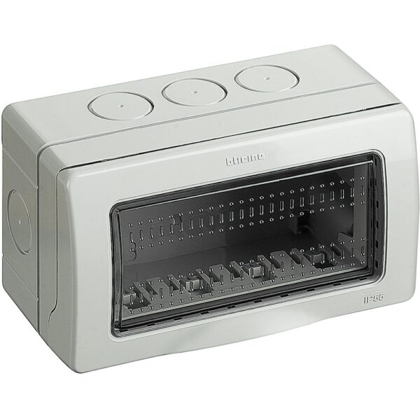 Doză cadru 4 module Matix Bticino 25504, montaj aparent, IP55