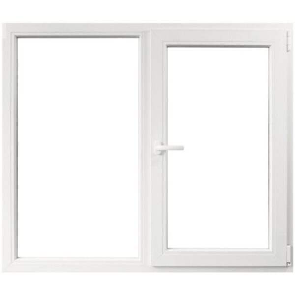 Fereastra PVC, 5 camere, deschidere dreapta oscilobatant, alb, 146 x 116 cm