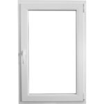 Fereastra PVC, 5 camere, deschidere dreapta oscilobatant, alb, 76 x 136 cm