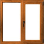 Fereastra PVC, 5 camere, deschidere dreapta oscilobatant, stejar, 146 x 116 cm