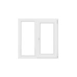 Fereastra PVC, 5 camere, deschidere oscilobatant, dreapta, alb, 120 x 120 cm