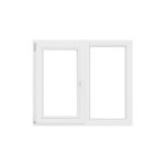 Fereastra PVC, 5 camere, deschidere oscilobatant, stanga, alb, 150 x 120 cm
