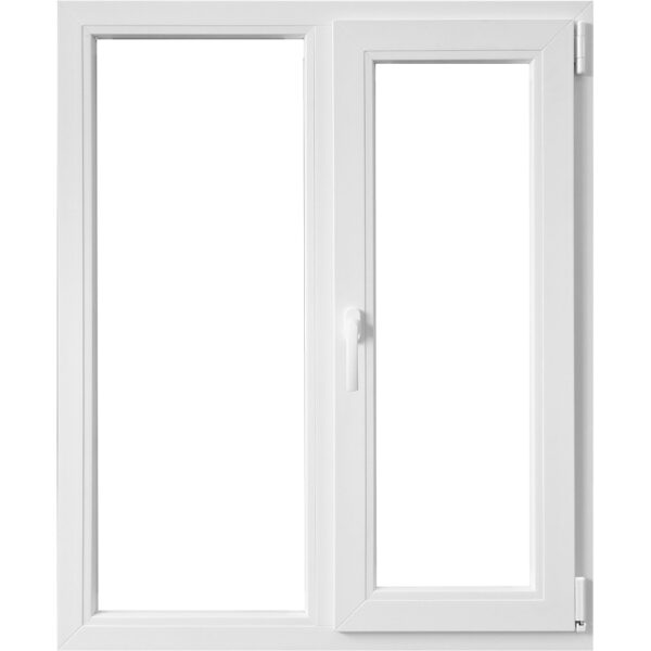 Fereastra PVC, 5 camere, deschidere simpla dreapta, alb, 116 x 116 cm
