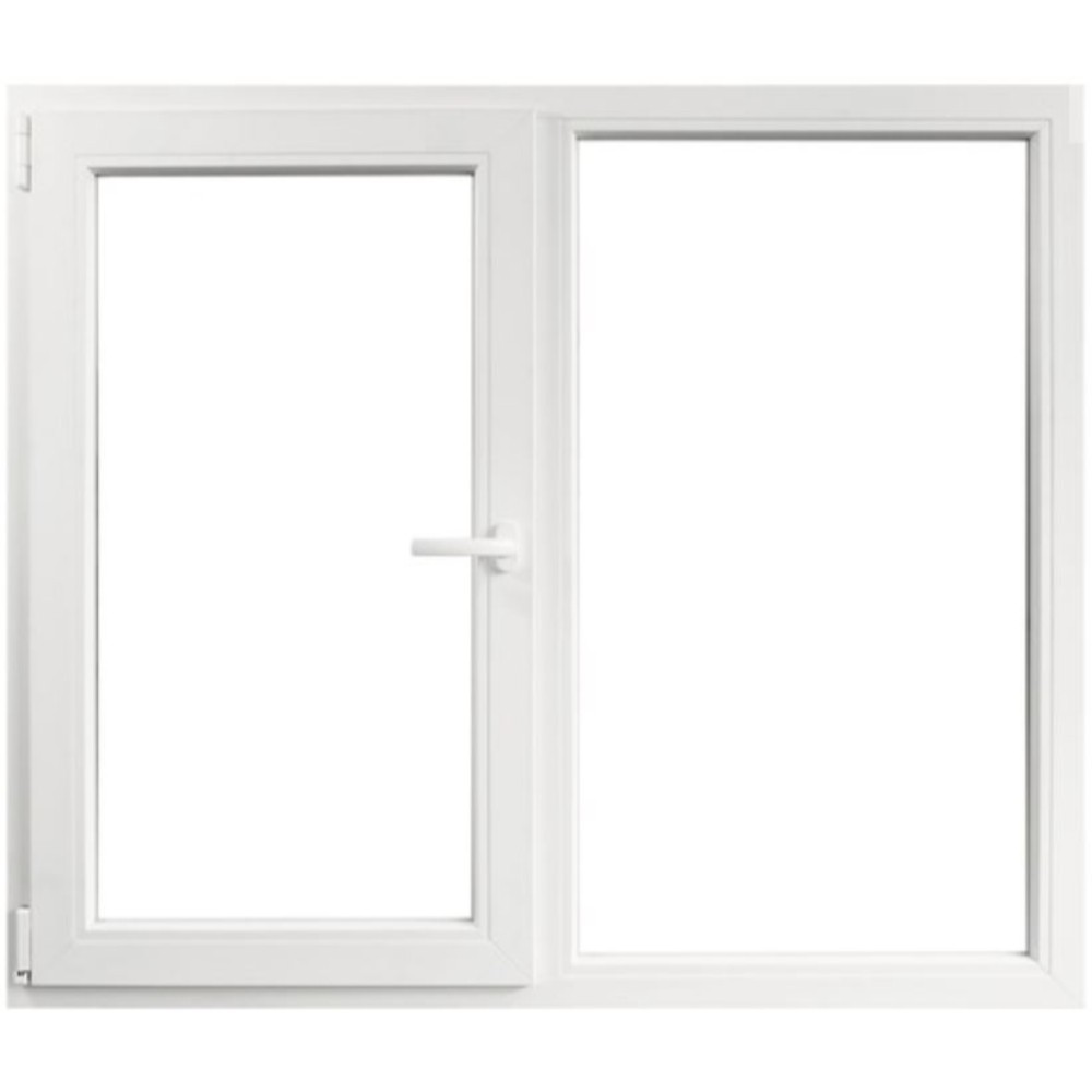 Fereastra PVC, 5 camere, deschidere stanga oscilobatant, alb, 146 x 116 cm Fereastra PVC, 5 camere, deschidere stanga oscilobatant, alb, 146 x 116 cm