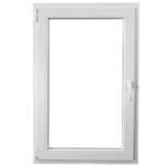 Fereastra PVC, 5 camere, deschidere stanga oscilobatant, alb, 76 x 136 cm