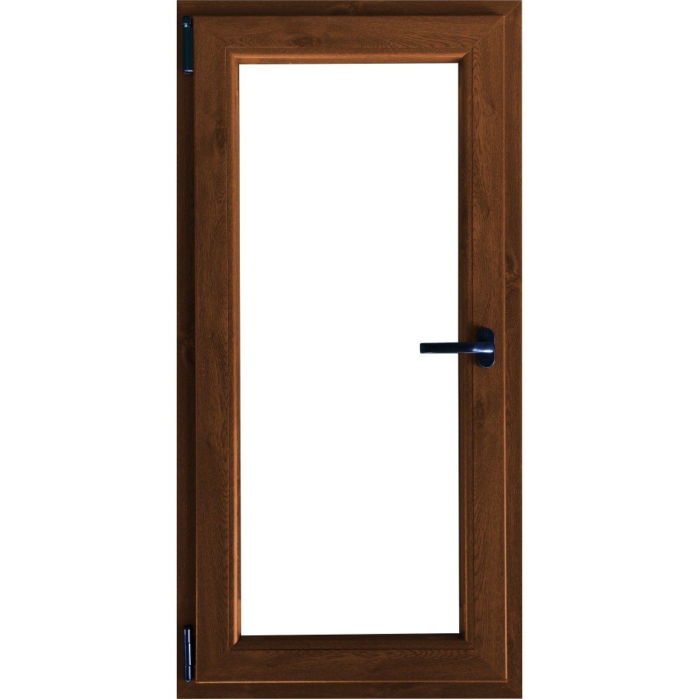 Fereastra PVC, 5 camere, deschidere stanga oscilobatant, stejar, 76 x 116 cm Fereastra PVC, 5 camere, deschidere stanga oscilobatant, stejar, 76 x 116 cm