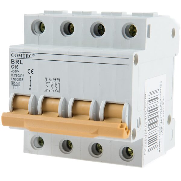 Intrerupator automat BRL 6kA MCB, Comtec 3P+N 16A