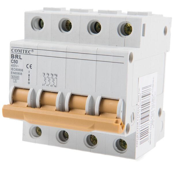 Intrerupator automat BRL 6kA MCB, Comtec 3P+N, 50A
