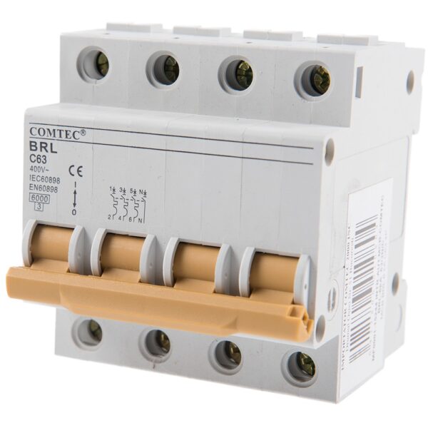 Intrerupator automat BRL 6kA MCB, Comtec 3P+N, 63A