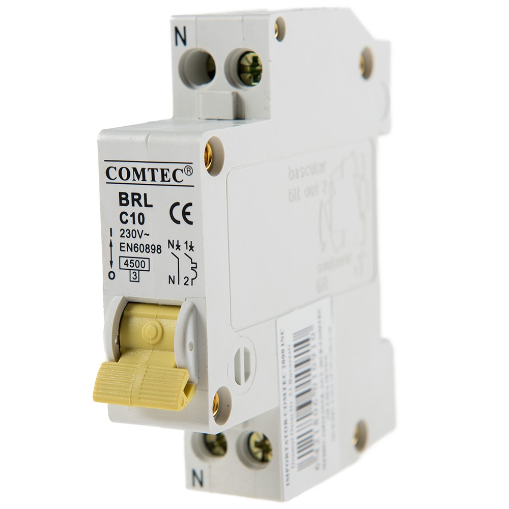 Intrerupator automat Comtec, 1P+N, 10A Intrerupator automat Comtec, 1P+N, 10A