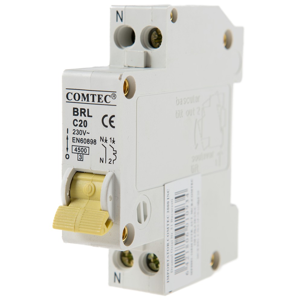 Intrerupator automat Comtec 1P+N, 20A Intrerupator automat Comtec 1P+N, 20A