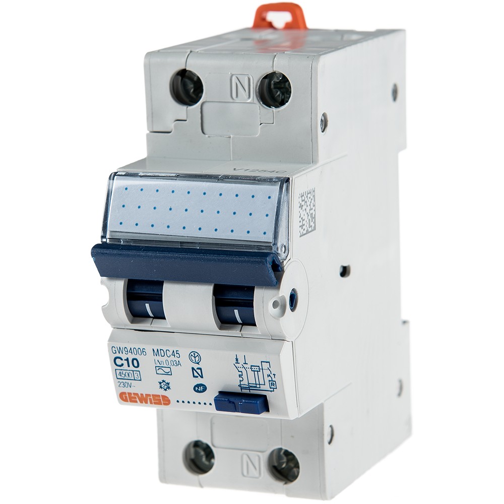 Intrerupator automat diferential GW94006 1P+N 10A 30mA Gewiss Intrerupator automat diferential GW94006 1P+N 10A 30mA Gewiss