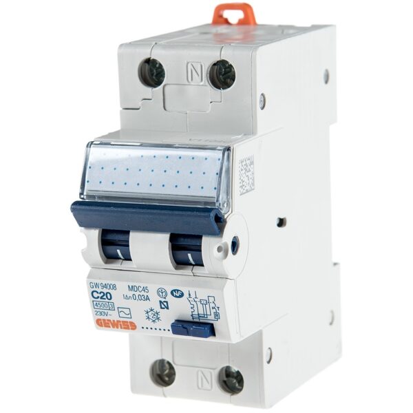 Intrerupator automat diferential GW94008 1P+N 20A 30mA Gewiss
