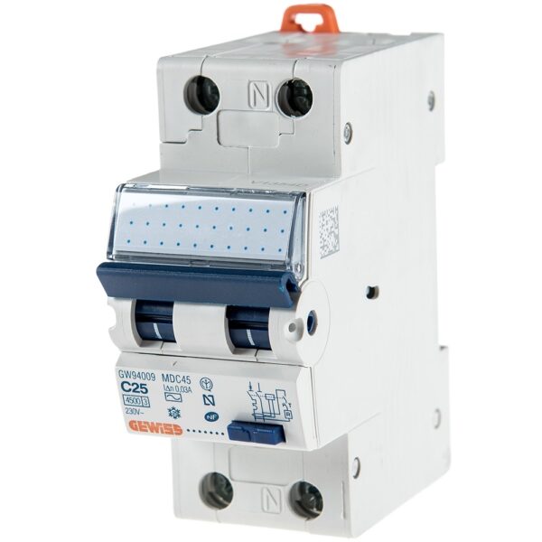 Intrerupator automat diferential GW94009, 1P+N, 25A, 30mA Gewiss