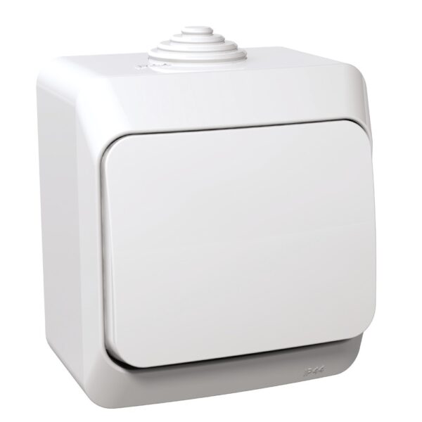 Întrerupător cap scară Cedar Plus, Schneider WDE000560, alb, montaj aplicat, IP44