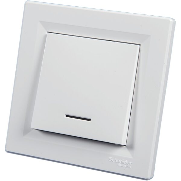 Întrerupător cap scară cu LED Asfora, Schneider EPH1500121, alb