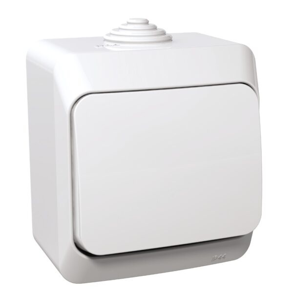 Întrerupător cruce, Scheinder WDE000570, IP44, montaj aparent, alb, 79 x 64 x 48 mm