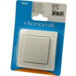 Întrerupător electric monopolar Ekonomik, 1 clapetă, alb