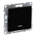 Întrerupător simplu Legrand, New Suno, L721201, IP44, montaj încastrat, negru, 72.9 x 72.9 x 40 mm