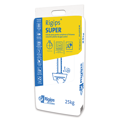 Ipsos de imbinare Rigips Super, gips-carton, sac 25 kg