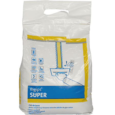 Ipsos de imbinare Rigips Super, gips-carton, sac 5 kg