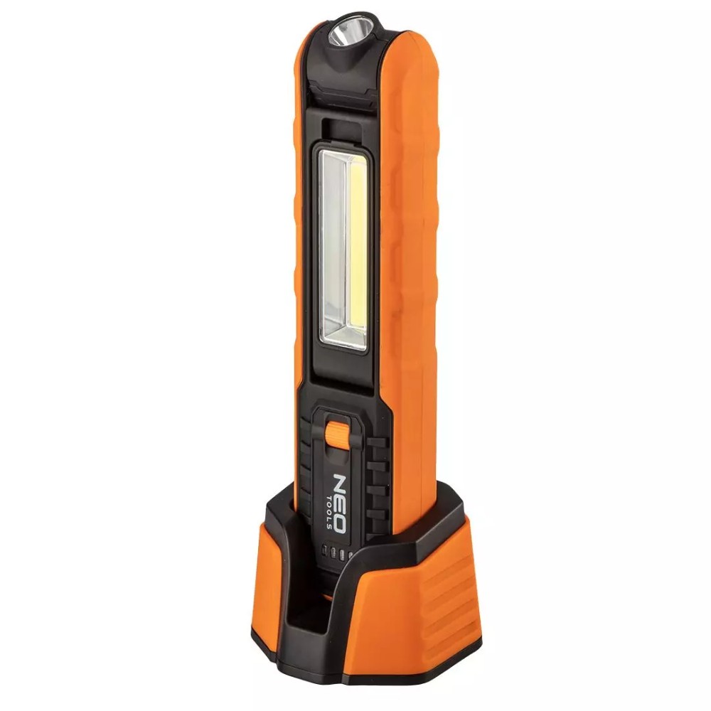 Lampa de lucru 2in1 cu acumulator Neo Tools, 5 W, portabila, 500 lm Lampa de lucru 2in1 cu acumulator Neo Tools, 5 W, portabila, 500 lm