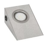 Lampa LED Lotis cu forma prisma triunghiulara, alb, finisaj inox