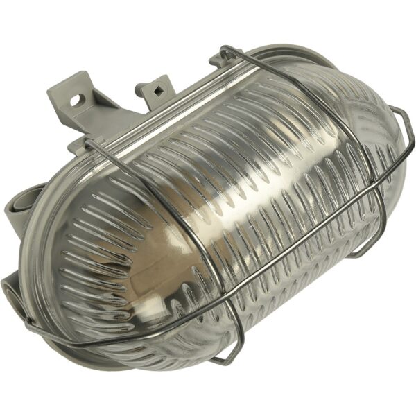 Lampa ovala, 60W, E27, plastic, 170 x 125 x 110 mm