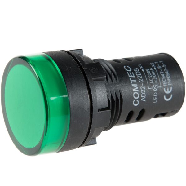 Lampa semnalizare Ritoni cu LED, verde, IP40