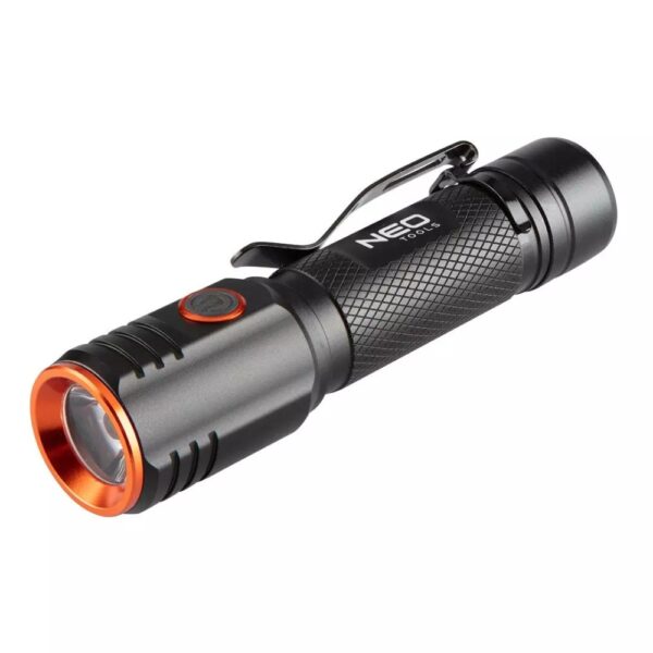 Lanterna reincarcabila 2 in 1 LED CHN Neo Tools, 20 W, 2000 lm, 5 moduri de iluminare, incarcare usb