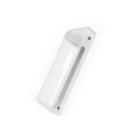 Maner pentru usa de balcon, tip scoica, aluminiu, alb