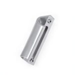 Maner pentru usa de balcon, tip scoica, aluminiu, argintiu