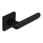 Maner usa Gamet, patrat, aluminiu si zamac, negru, 125 x 38 mm