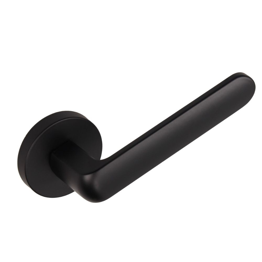 Maner usa Gamet, rotund, aluminiu si zamac, negru, 125 x 38 mm Maner usa Gamet, rotund, aluminiu si zamac, negru, 125 x 38 mm