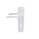 Maner usa interior/exterior Carina, cu sild, otel, alb, deschidere pe dreapta, 54 mm