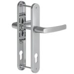 Maner usa PVC cu sild, aluminiu, argintiu, 195 x 92 x 35 mm