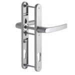 Maner usa PVC cu sild, aluminiu, argintiu, 92 mm