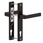 Maner usa PVC cu sild, aluminiu, maro RAL 8022, 92 mm