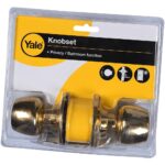Maner Yale Knobset fara cheie pentru usa interior, alama lacuita