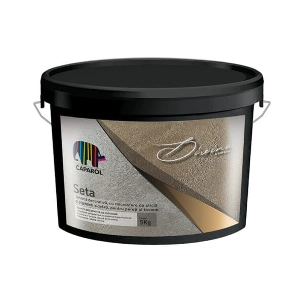 Masă de șpaclu decorativă pentru interior Caparol Divina Seta, aspect metalic, 5 kg