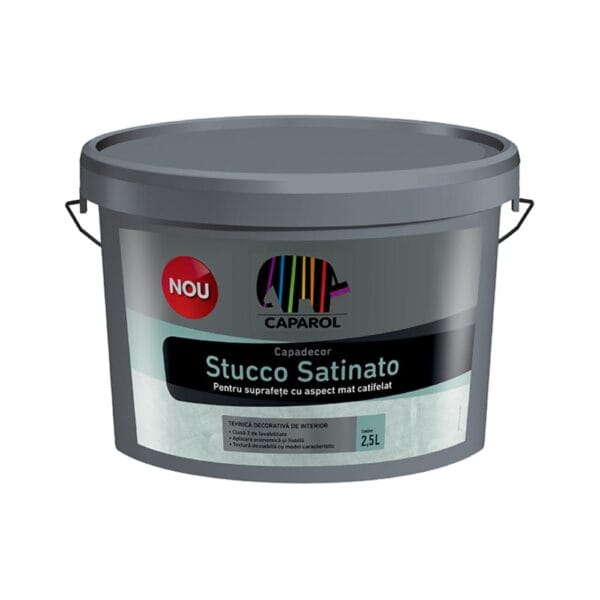 Masă de șpaclu decorativă Caparol Stucco Satinato, 2,5 l