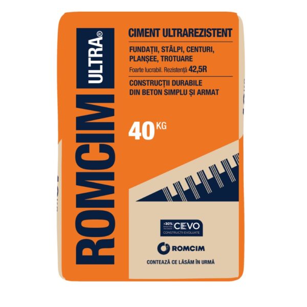 Ciment Romcim Ultra, interior/exterior, rezistenta 42.5 R, 40 kg