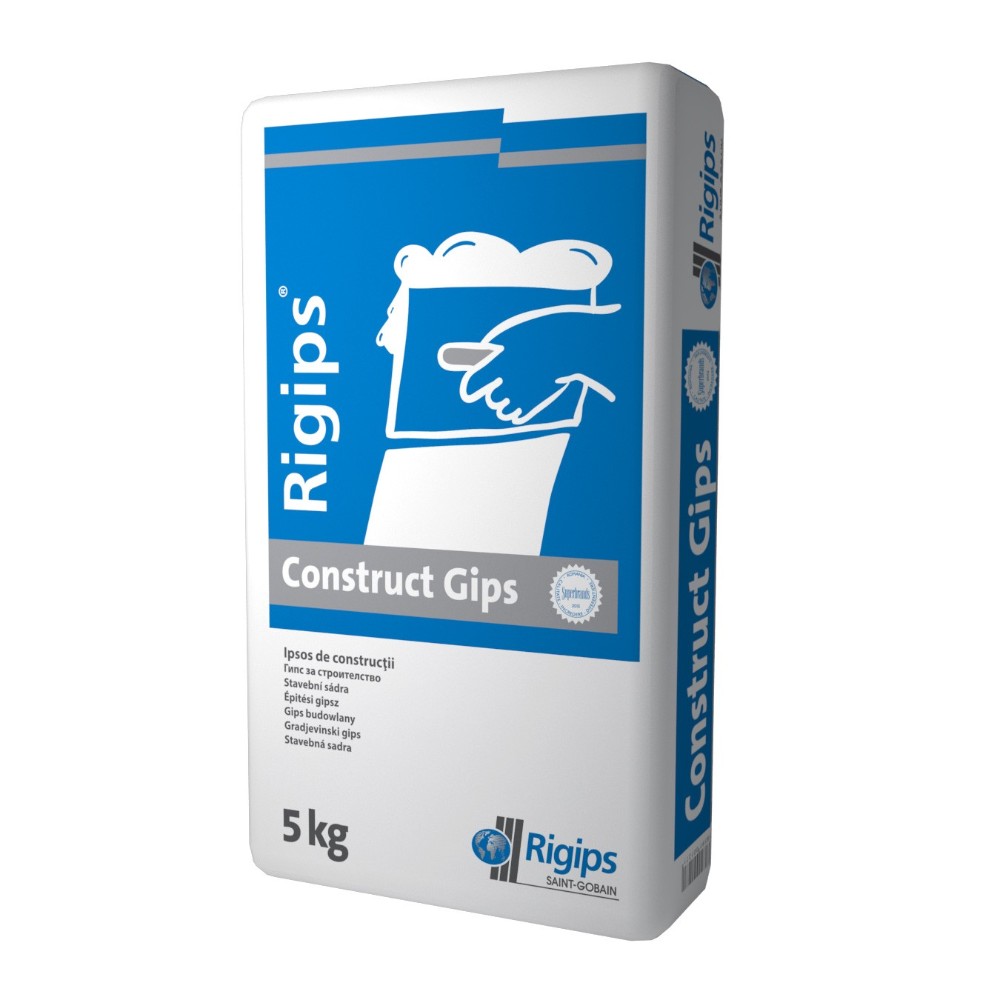 Ipsos de constructii, Rigips® Construct Gips, interior, 5 kg Ipsos de constructii, Rigips® Construct Gips, interior, 5 kg