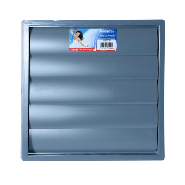 Grila ventilatie cu jaluzele gravitationale Dospel RKZ300, 300 x 300 mm, gri