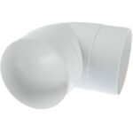 Cot 90 grade PVC tub rotund Dospel D/KO, 100 mm, alb