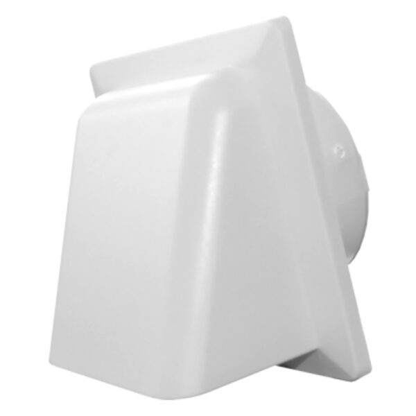 Grila ventilatie rotunda cu clapeta Dospel KRD, 100 mm, alba