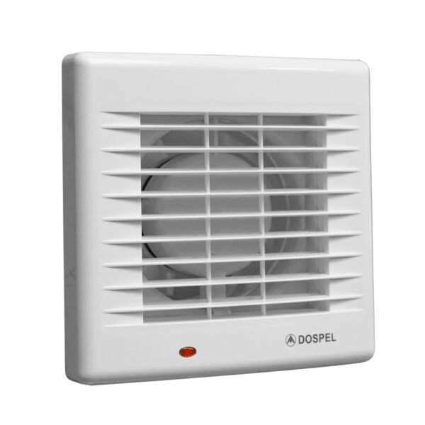 Ventilator de baie cu jaluzele automate Dospel Polo5 120AZ, 120 mm, 150 mc/h, 17 W, alb
