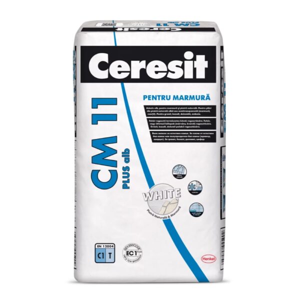 Adeziv pentru placari ceramice, Ceresit CM 11 Plus, alb, 25 kg